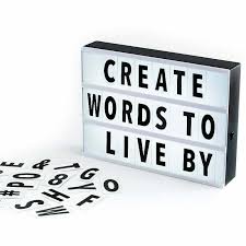 LIGHT BOX LED W/LETTERS & NUMBERS