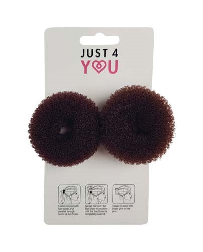 BUN STYLER BROWN 55MM 2PK