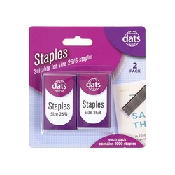 STAPLES 26/6 1000PC 2PK