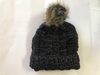 BEANIE W/POM POM ASST