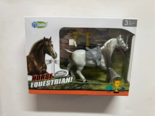 HORSE W/LONG MANE & ACC 3PC