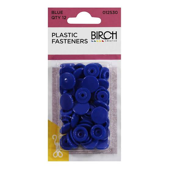 PLASTIC FASTNERS PK12 BLUE