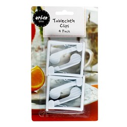 TABLECLOTH CLIPS WHITE PK4