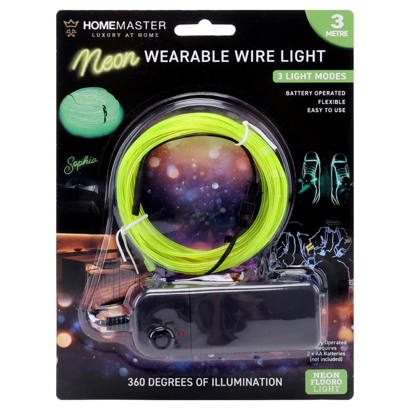 NEON FLEXI WIRE LIGHT 3 MODES RED