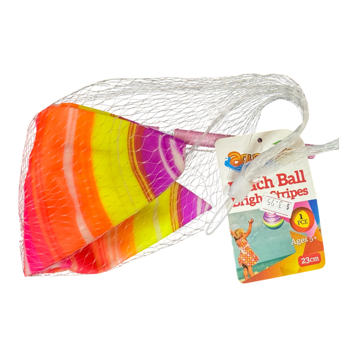 BEACH BALL BRIGHTS STRIPE 23CM