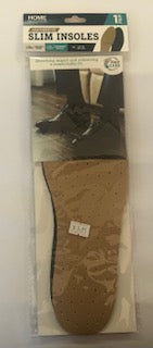 INSOLES SLIM LEATHERETTE 1PAIR