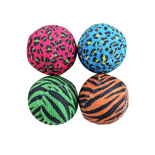 CAT BALLS BURLAP 4PK