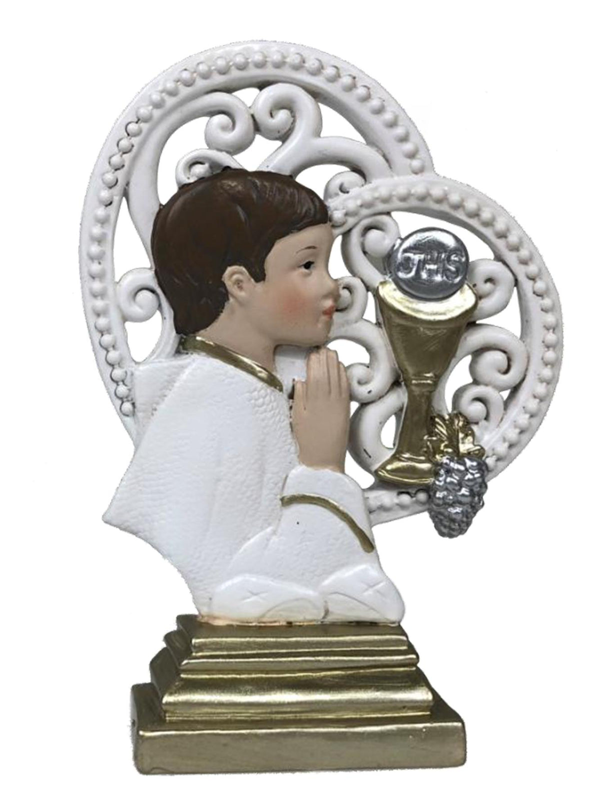 COMMUNION BOY HEART PLAQUE