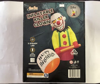INFLATABLE KILLER CLOWN 2.4M