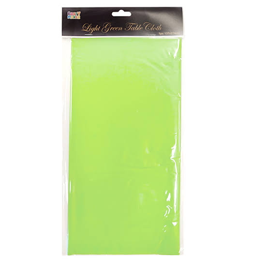 TABLECLOTH PLASTIC LIGHT GREEN
