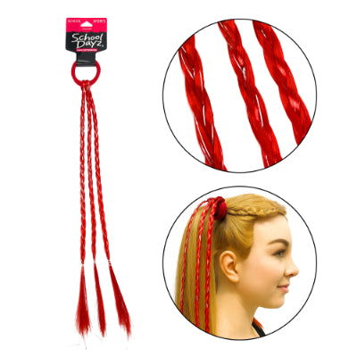 SCHOOL DAYZ 3 BRAIDS HAIR EXTENSION RED