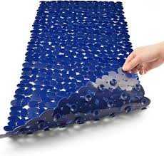 BATH MAT PEBBLE NAVY 69X35CM