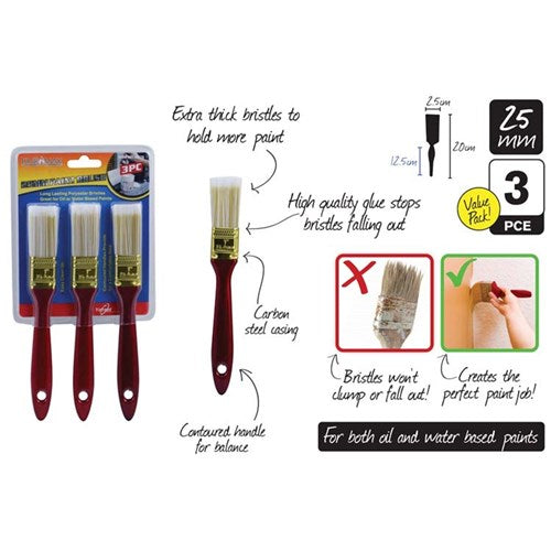 PAINT BRUSH 25MM 3PC