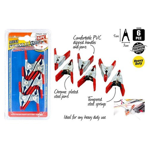 CLAMPS MINI SPRING 6PC 5CM