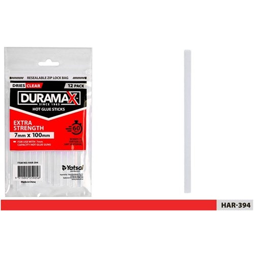 GLUE GUN STICKS 12PC 100MM X 7MM CLEAR