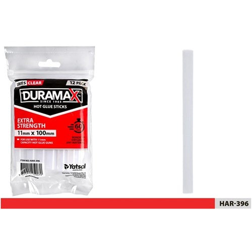GLUE GUN STICKS 12PC 100MM X 11MM CLEAR