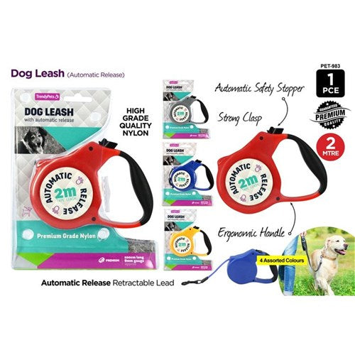 DOG LEASH RETRACTABLE 2M