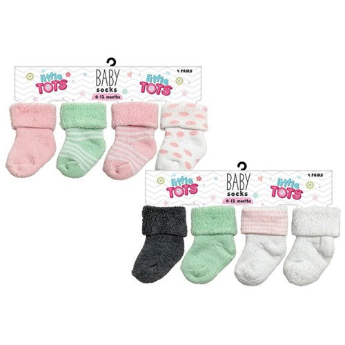 SOCKS BABY TERRY 4PK