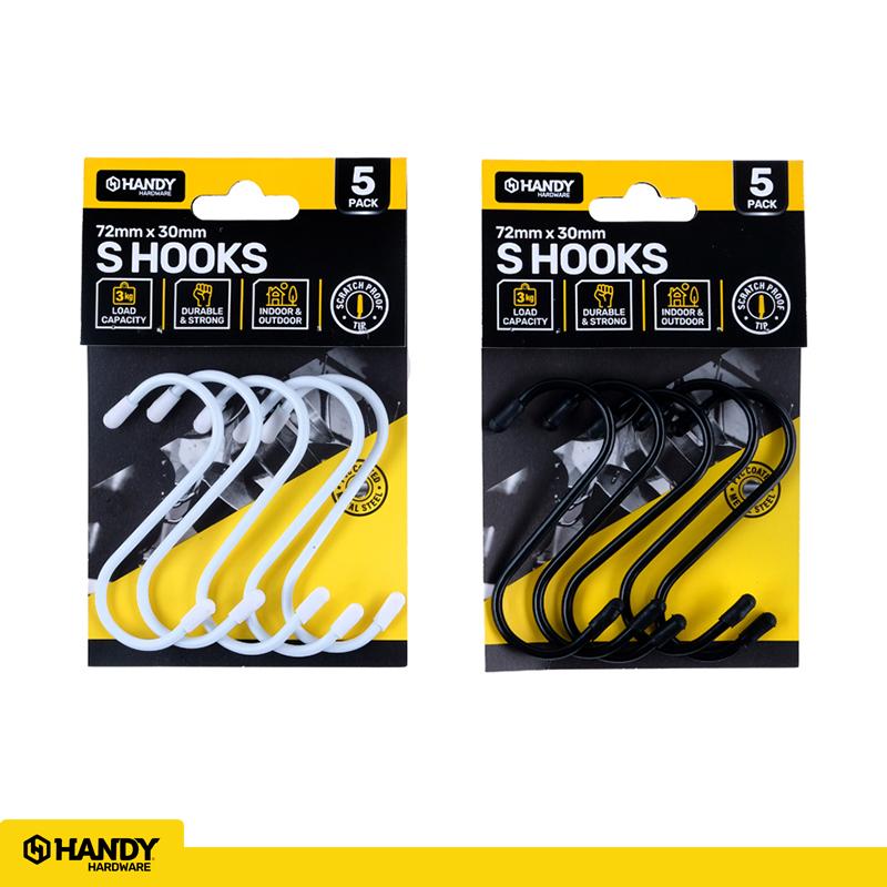 S HOOKS PVC COATED