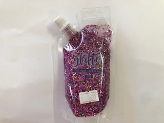 GLITTER GEL POUCH PURPLE