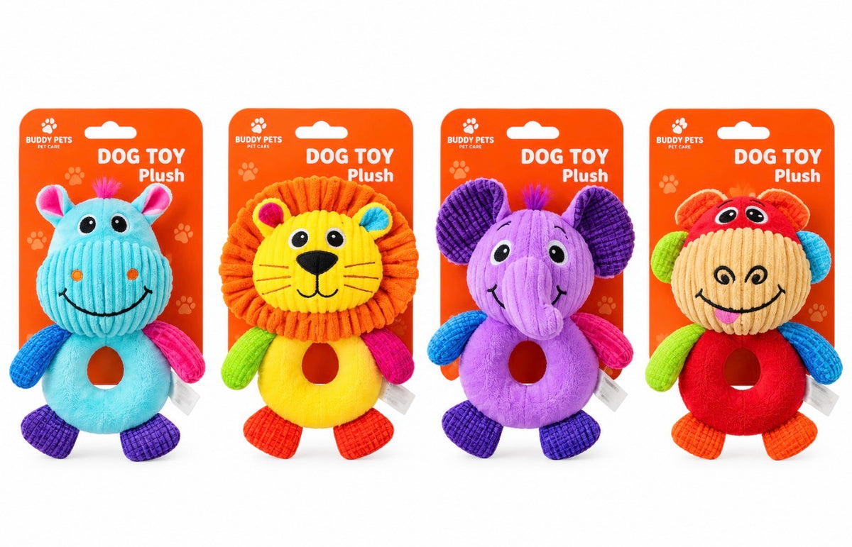 DOG TOY PLUSH ANIMALS ASST