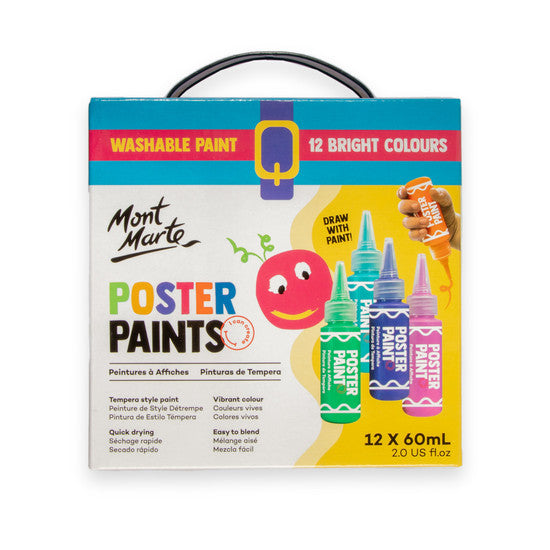 POSTER PAINT SET 12PC X 60ML