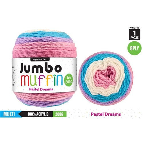 MUFFIN YARN 8PLY 200G P/DREAMS