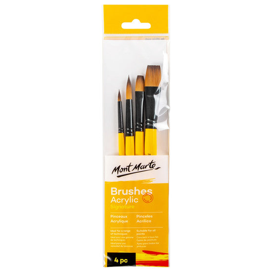 GALLERY SERIES BRUSH SET ACRYLIC 4PC