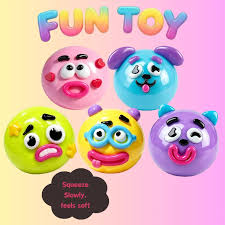 SQUISHY FACE DIY 9CM ASST