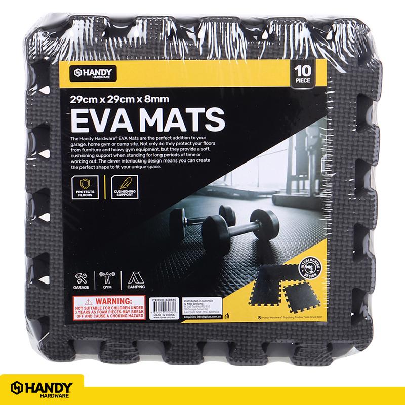 MAT EVA 29X29CM BLACK 10PC