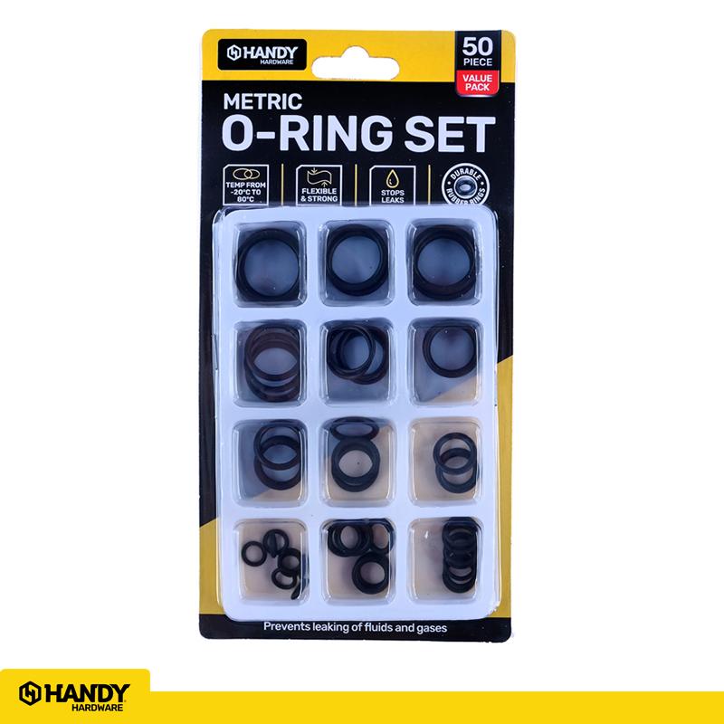 O RING SET RUBBER 50PC ASST SIZES