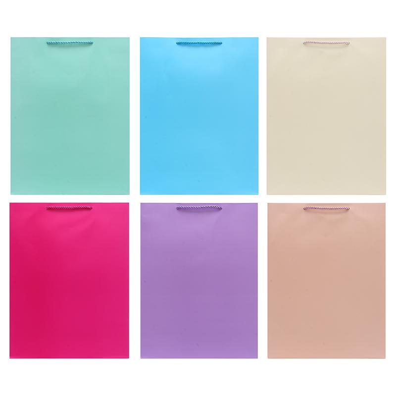 GIFT BAG PLAIN CLRS LGE