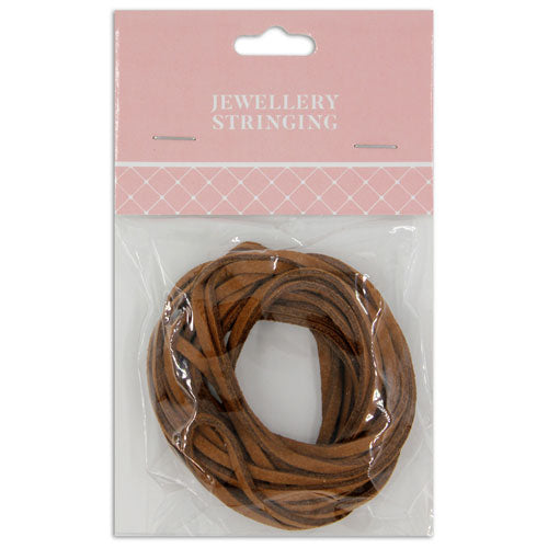 THONGING SUEDE 2MM DARK TAN