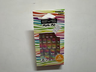 NAILS PRESS ON MINI ME RAINBOW ZEBRA