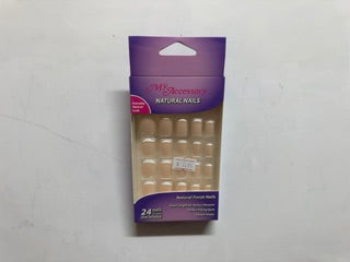 NAILS NATURAL SHORT W/FRENCH TIP 24PC