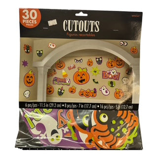 HALLOWEEN CUTOUT DECORATIONS 30PC