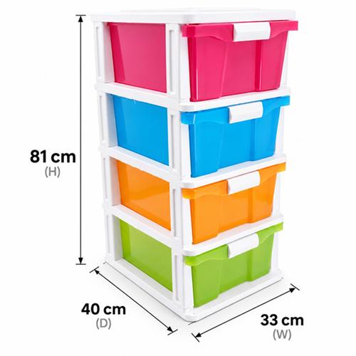 4 DRAWER COMP DRAWRS CLRD