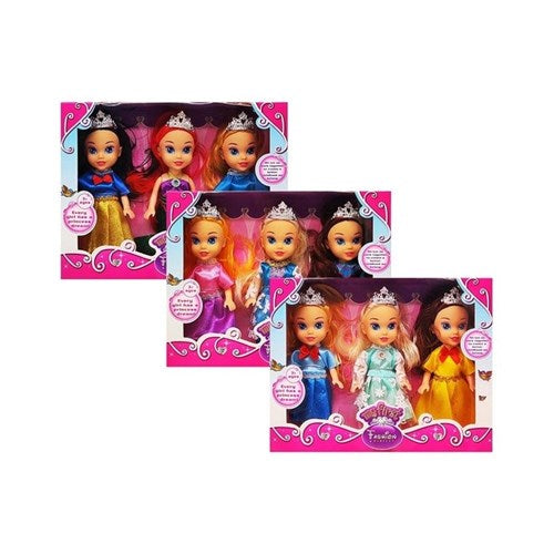 PRINCESS DOLL SET SMALL 3PC