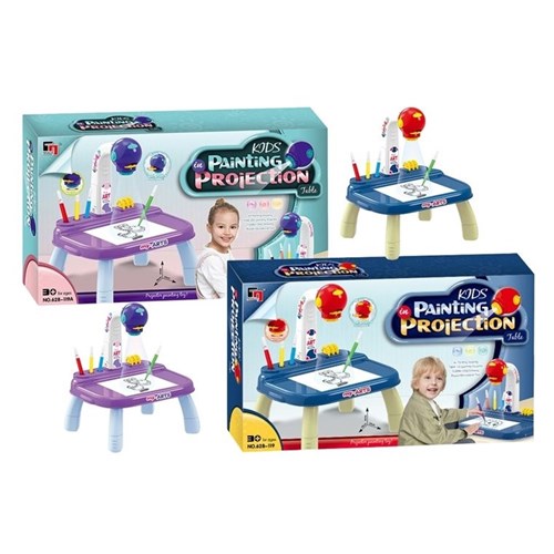 KIDS PROJECTOR PAINTING TABLE W/LIGHT