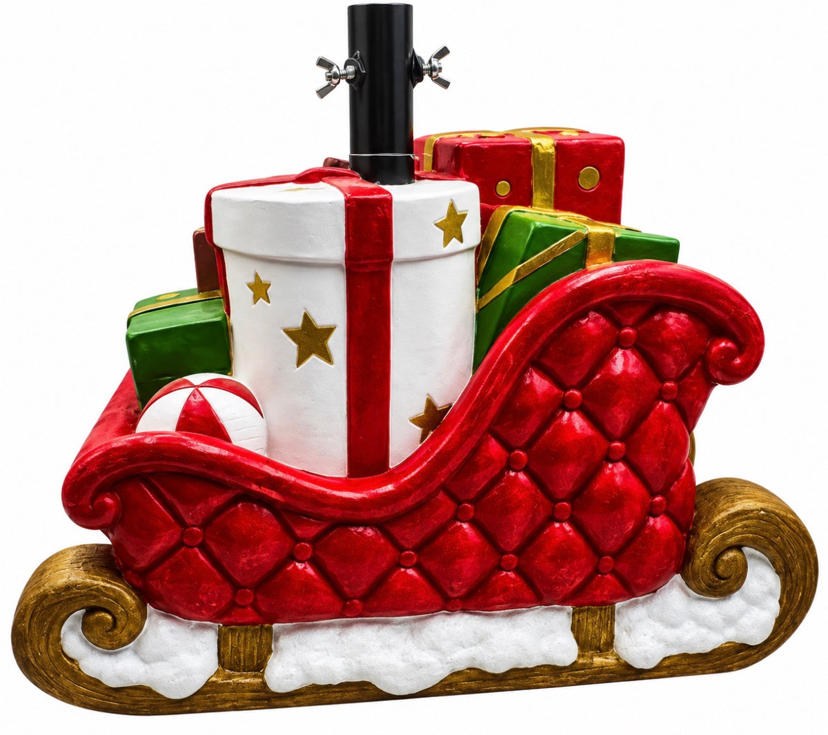 XMAS TREE STAND SLEIGH W/PRESENTS