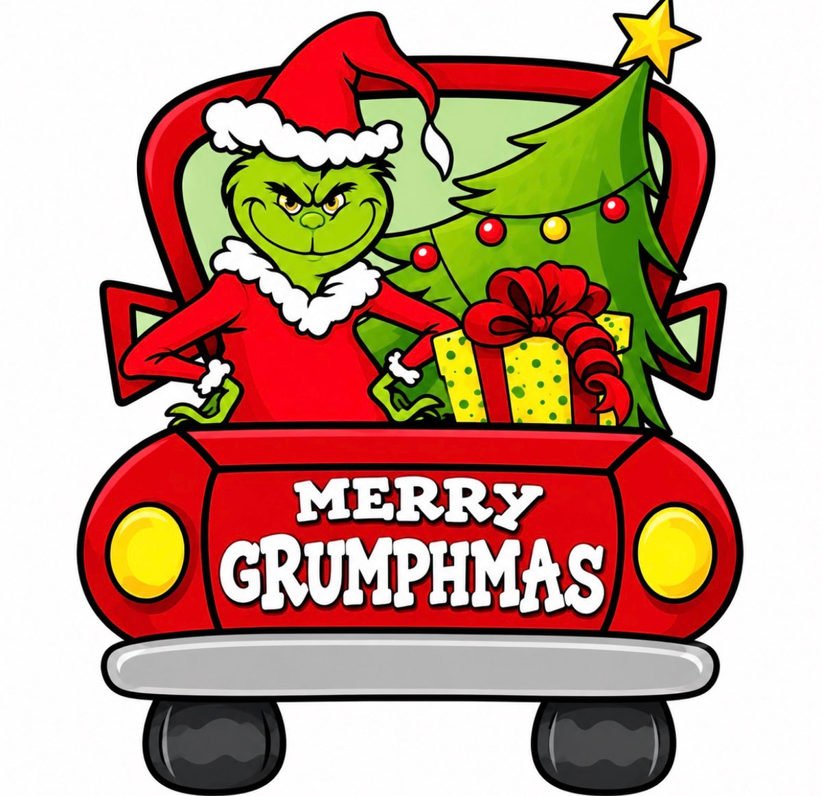 XMAS MERRY GRUPCHMAS WALL ART 32X42CM