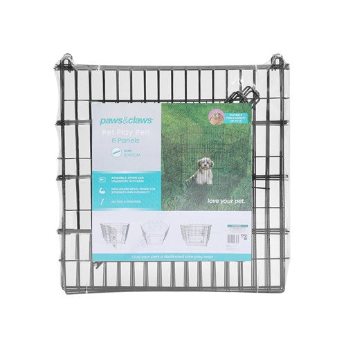PET PLAYPEN 6 SIDED 61X61CM X 6 PANELS