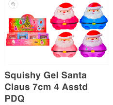 SQUISHY GEL SANTA CLAUS 7CM