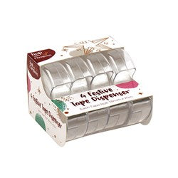 XMAS STICKY TAPE 4PK CLEAR