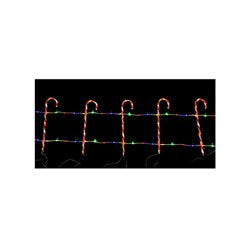 XMAS FENCE ROPELIGHT CANDY CANES