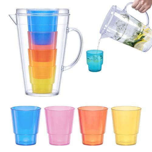 JUG 1.6LT W/4 TUMBLERS PLASTIC