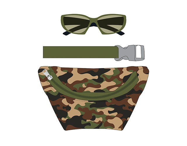 SUNGLASSES & BUMBAG CAMO