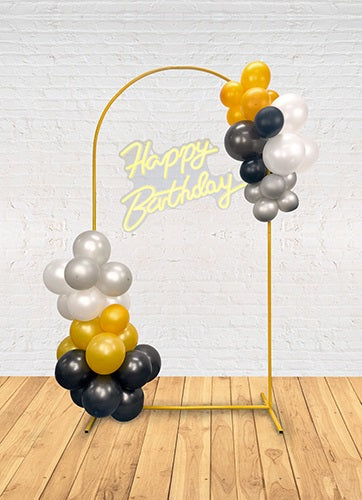 BALLOON ARCH METAL 200CM GOLD
