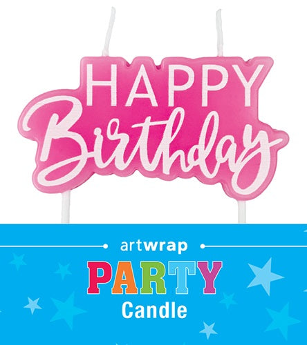 CANDLE HAPPY BIRTHDAY PINK