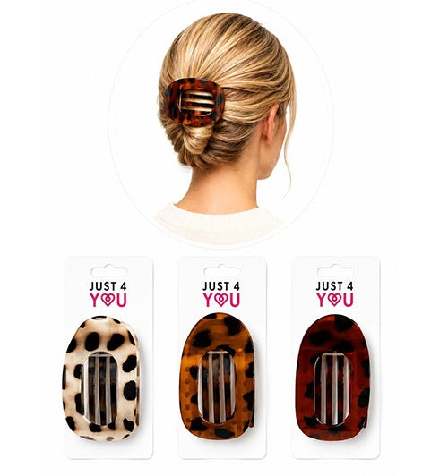 CLAW CLIP LEOPARD PRINT